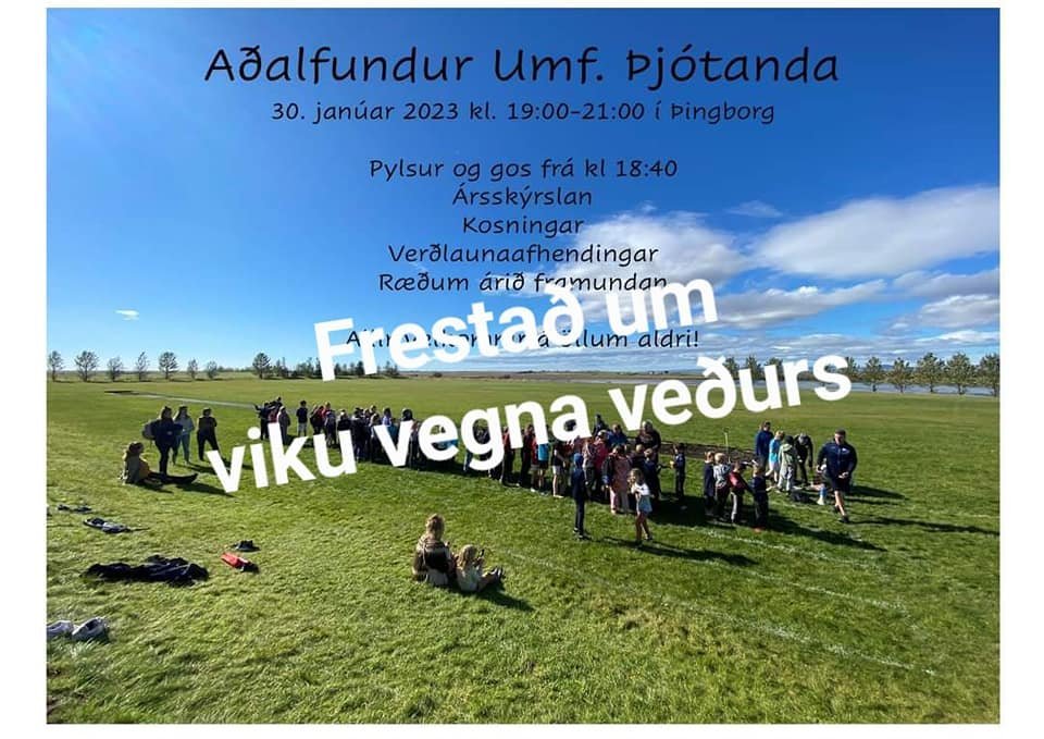 Aðalfundi Þjótanda frestað um viku