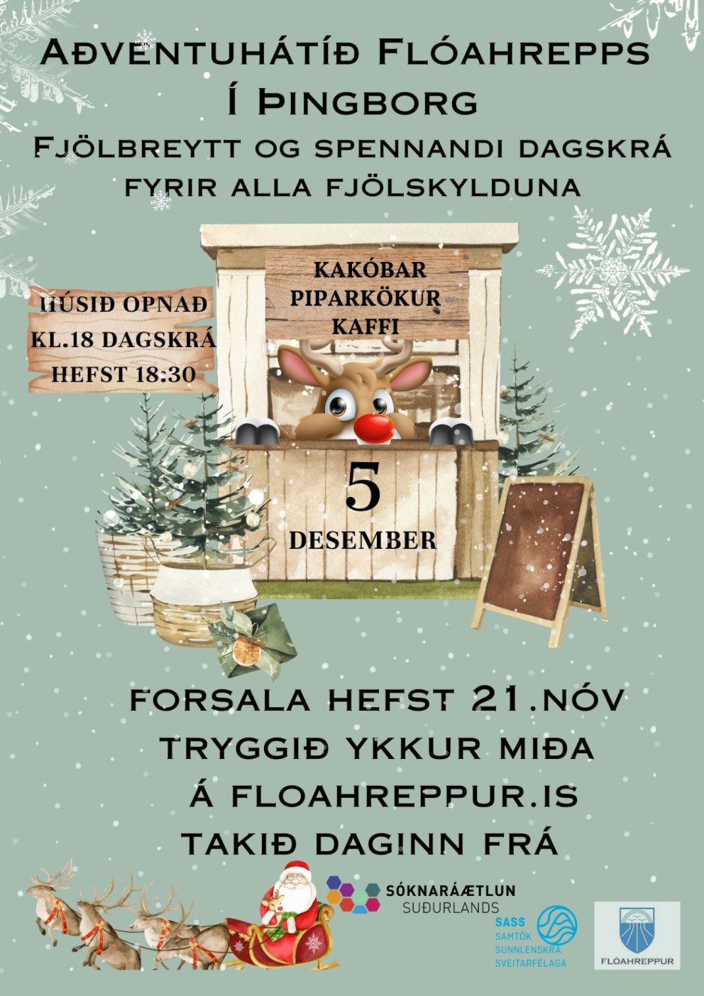 Aðventuhátíð í Þingborg 5. desember