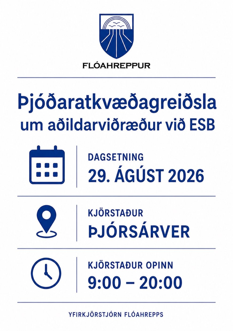 Þjóðaratkvæðagreiðsla 29. ágúst í Þjórsárveri