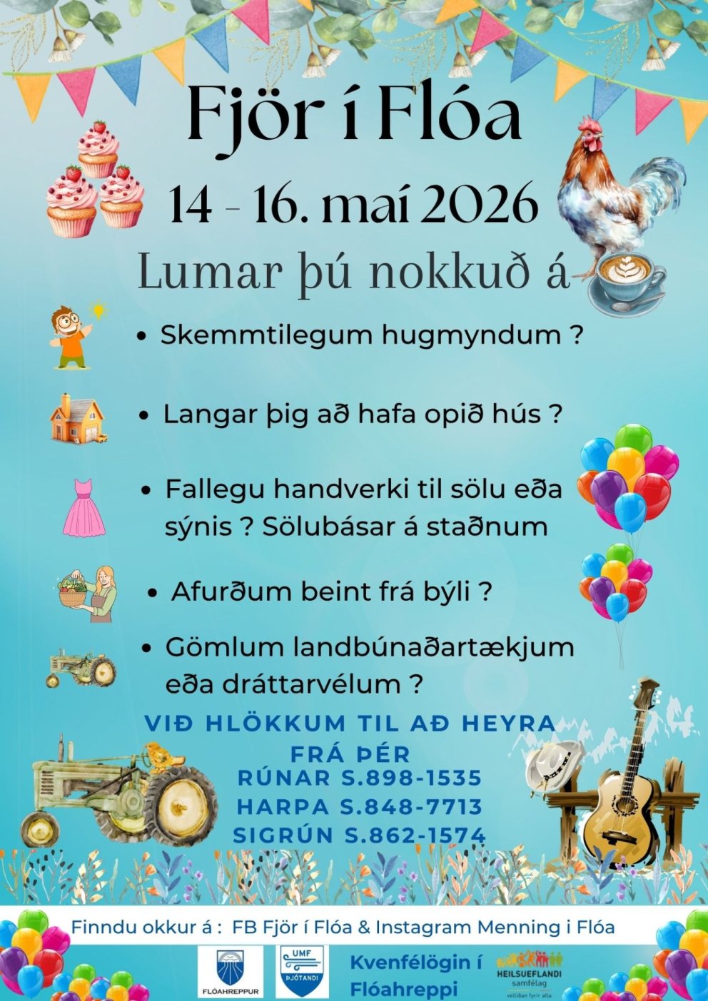 Styttist í Fjör í Flóa! Viltu taka þátt?