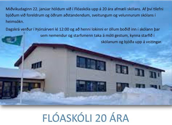20 ára afmæli Flóaskóla