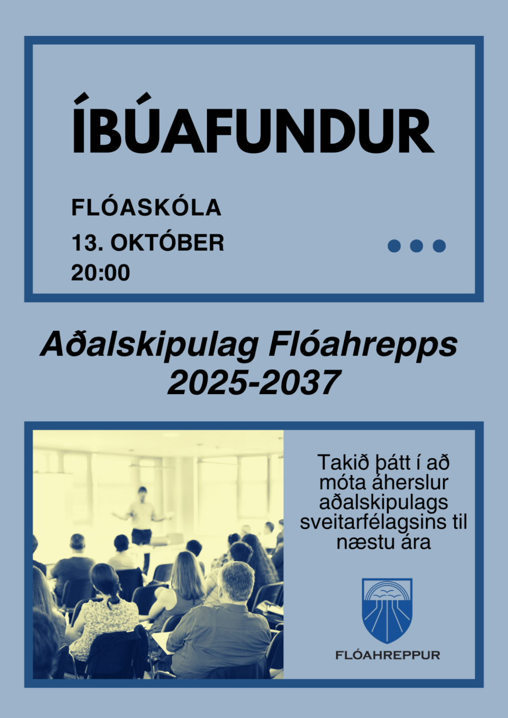 Íbúafundur vegna aðalskipulags Flóahrepps 2025-2037