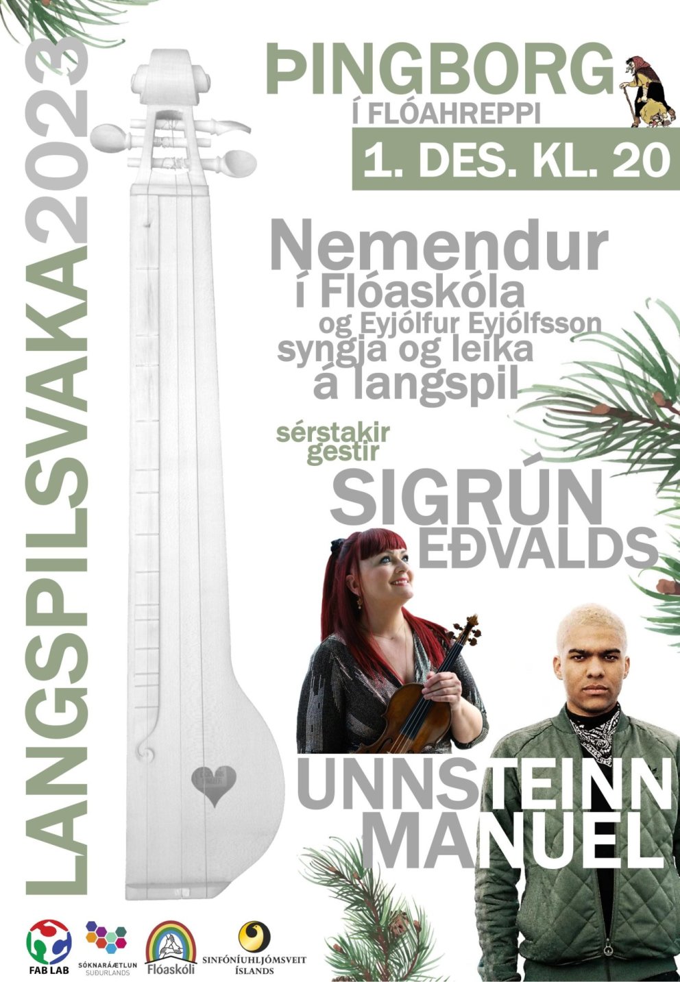 Langspilsvaka í Þingborg 1. desember