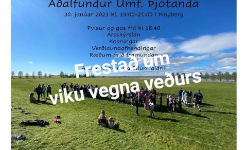 Aðalfundi Þjótanda frestað um viku