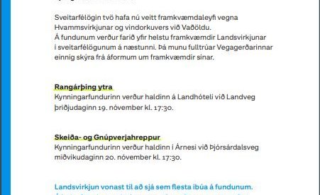 Kynningarfundir vegna framkvæmda